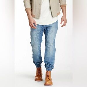 Zanerobe Slingshot Blowout Blue Denim Jogger Pants
